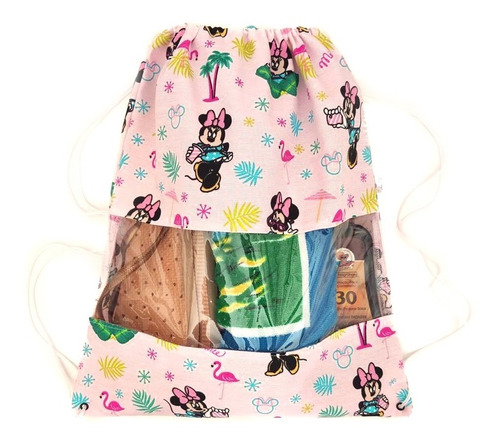 Mochilinha Infantil Com Visor Transparente Mochila Tipo Saco