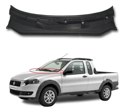 Moldura Churrasqueira Parabrisa Original Fiat Palio 2008 Nf