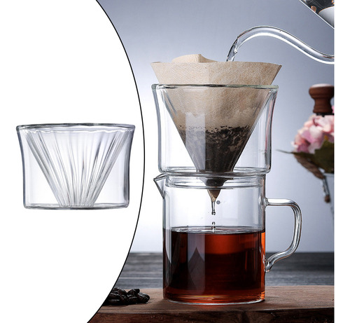 Cafetera Verter Over De 400 Ml, Vidrio Con Filtro De Café Si