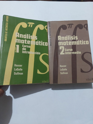 Libro Análisis Matemático 2 Tomos Haaser Lasalle Sullivan (Usado)