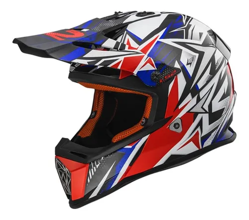 Casco Moto Cross Enduro Ls2 Mx 437 Fast Strong Solomototeam