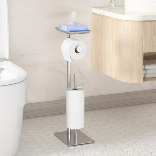 Soporte De Soporte De Papel Higiénico Con Estante De Almacen
