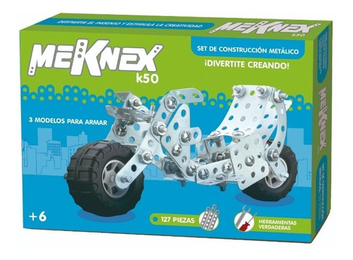 Meknex Juego Tipo Mecano 127 Piezas Con Herramientas K50 