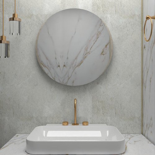 Espejo Dakota Ovalado 60x60 Marco Agua