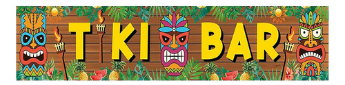 Material De Festa Tiki Bar Banner Festa Havaiana Pano De