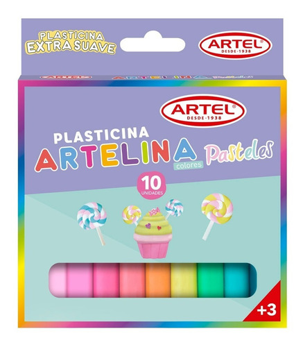 Plasticina Artel Pastel 10 Colores 
