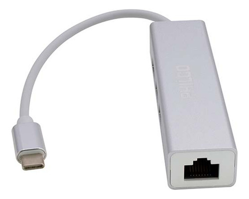 Hub Usb 3.0 Tipo C A 3 Puertos Usb + Lan Rj45 100/1000 Mbps