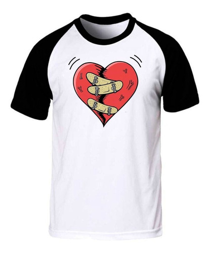 Skate Heart Broken Remera Spun Adulto/niño Aesthetic