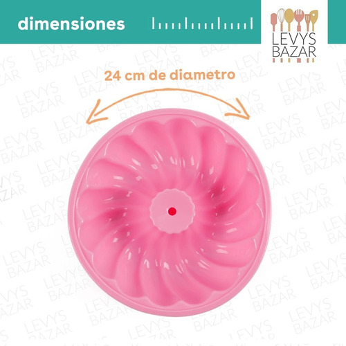 Imagen 4 de 10 de Molde Savarin Flanera De Silicona Apta Horno Biscochuelo