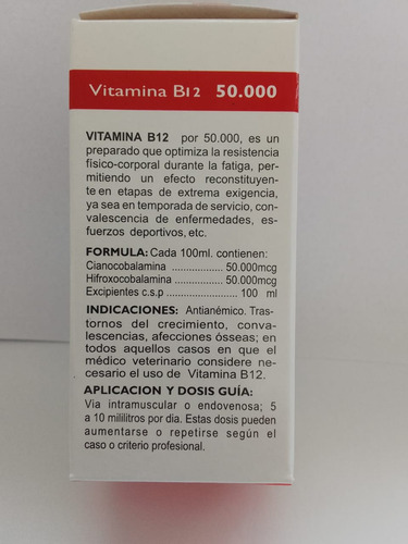 Vitamina B12 50.000 Para Cavalos De Vaquejada