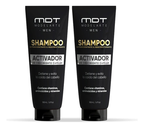 Kit X2 Shampoo Activador De Crecimiento Capilar Mdt