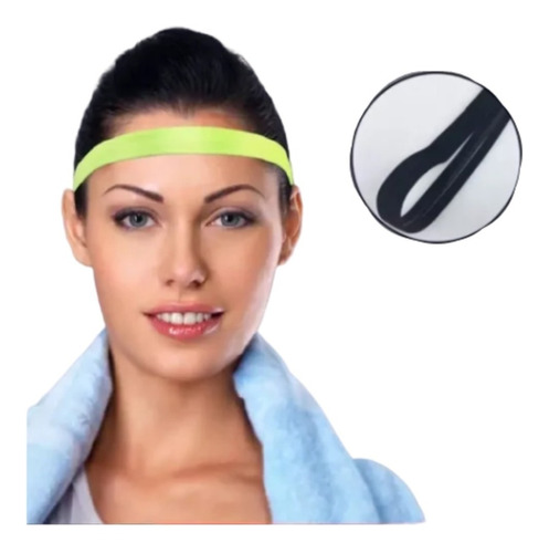 Vincha Deportiva Elastica Con Silicona Antidelizante Incolor