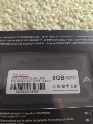 Memória Ram Ddr4 Asgard Loki W2 Rgb (2x8gb) 3200mhz