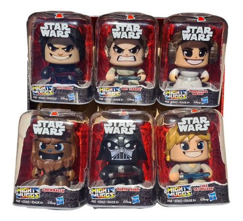 Mighty Mugs Star Wars Colección 6 Personajes 3 Caras C/u