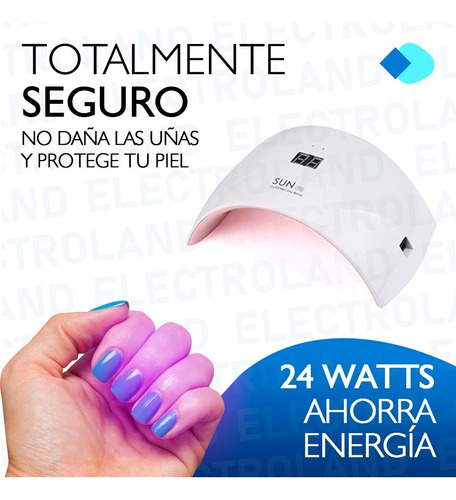 Imagen 4 de 10 de Cabina Led Sun S9 24w Uñas Esculpida Gelificada Digital
