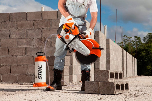 Cortador De Pedra A Gasolina Ts 420 Stihl Cor Branco Com Laranja