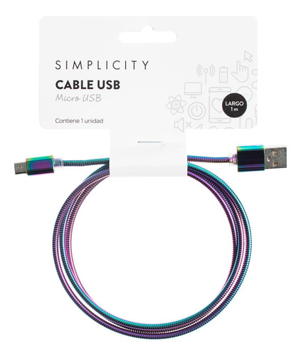 Cable Simplicity Usb Micro Holográfico