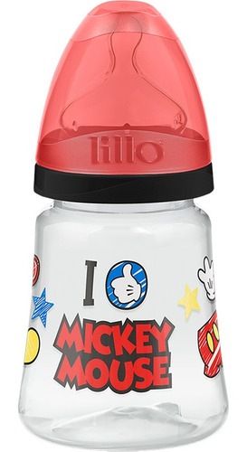 Mamadeira Lillo Disney 180ml Bico Silicone Macio 0-6 Meses Cor Mickey