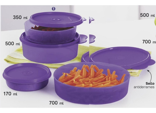 Tupperware Set Refriredondos Verde