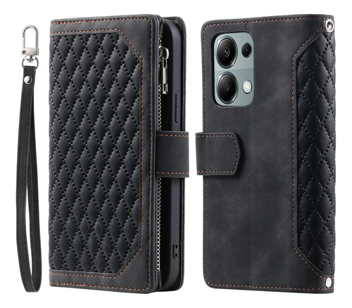 Funda Estilo Libro De Piel Sjk Con Cierre De Cremallera