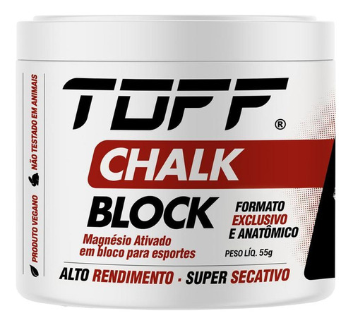 Chalk Block Toff 55g Magnésio Ativado Em Bloco - Toff