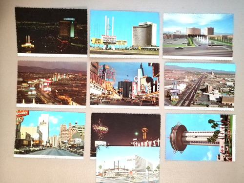 10 Postales Antiguas De Las Vegas, 70s