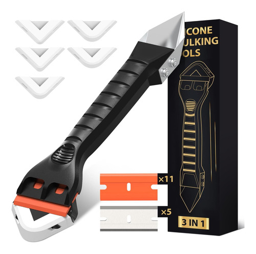 Silicone Caulking Tool Caulk Remover 3 In 1 - Upgraded Grout