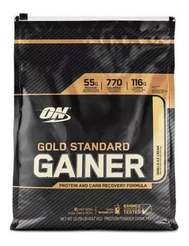 Suplemento en polvo Optimum Nutrition Carbohidratos sabor vanilla ice cream x 4.67kg