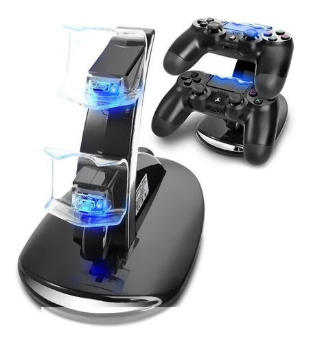 Cargador Ps4 Joystick Control Mando Base Doble Soporte