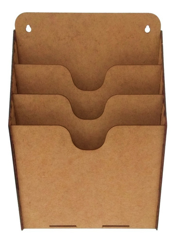 Prontuario/organizador A4 Com 3 Baias Em Mdf Cru