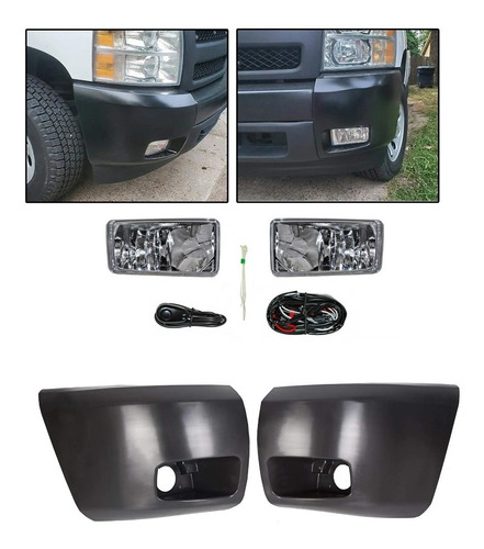 Kit Alerones/faros Niebla Chevrolet Silverado 2007 2008 2009