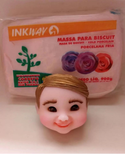 Massa De Biscuit Inkway 900g Cores Cor Pele Rosada