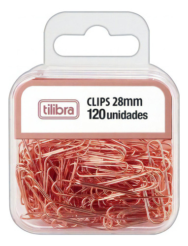 Clipes 120 Unidades Tilibra Cor Rosa