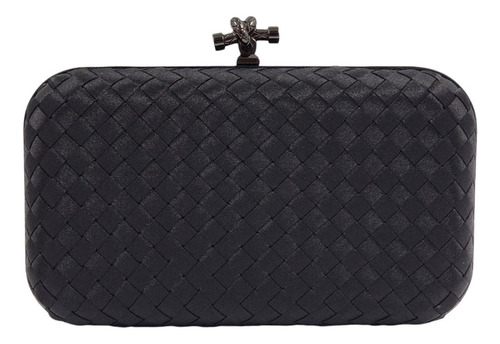 Bolsa De Festa Clutch Acabamento Com Trança  Casamento Cor Preto