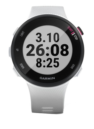 Smartwatch Garmin Forerunner 45S 1.04" caja 39mm  blanca, malla  blanca de  silicona y bisel  negro