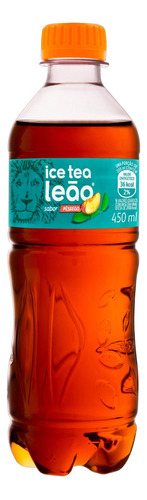 Chá Preto Ice Tea Pêssego Leão Garrafa 450ml
