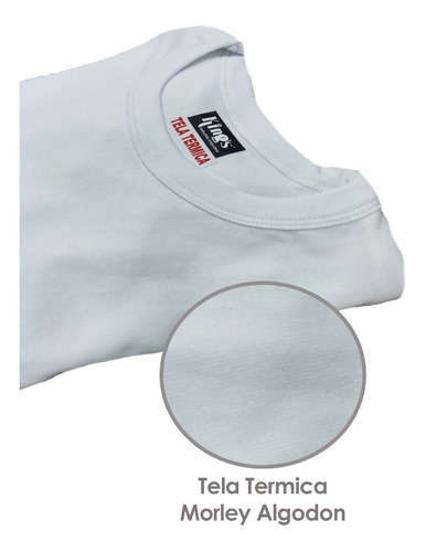 Camiseta Hombre Algodon Tela Termica X 2 Unidad Talles 40/48