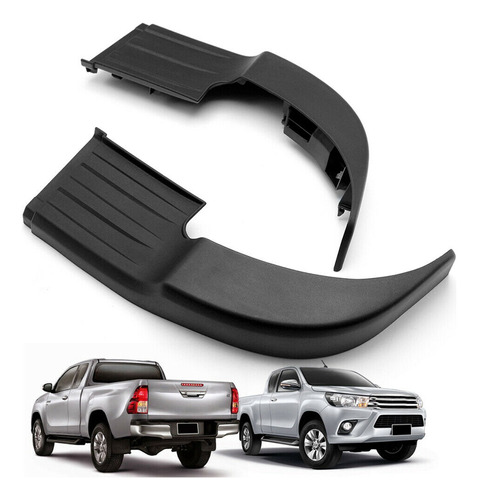 Placa De Parachoques Trasero Negra Para Toyota Hilux Revo Ro