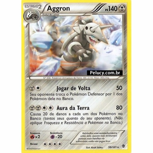 Aggron - Pokémon Metal Raro - 59/101 - Pokemon Card Game