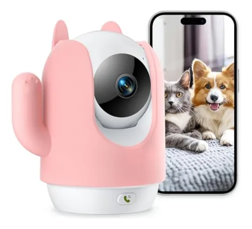 Cámara Para Mascotas, Cámara De Seguridad Interior De 2 K, P