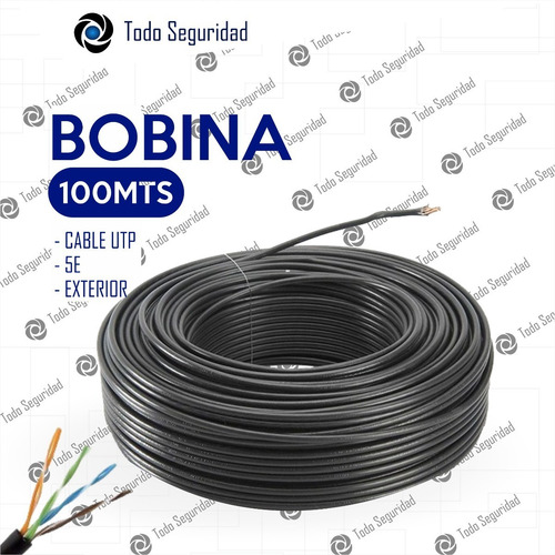 Imagen 5 de 8 de Cable Rollo Utp Par 100mts 100m Exterior Cat 5e Red Cctv Camara Seguridad