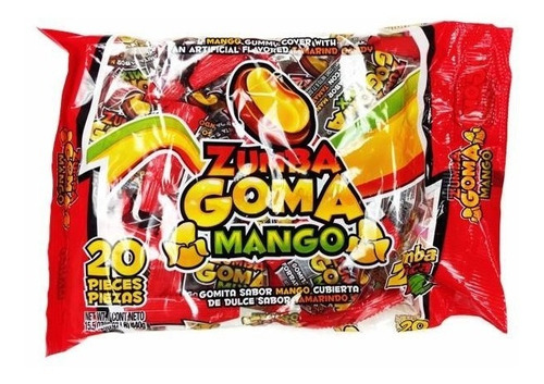 Goma Mango Gomitas Dulce Tamarindo Chilito Zumba Pica 60 Pzs