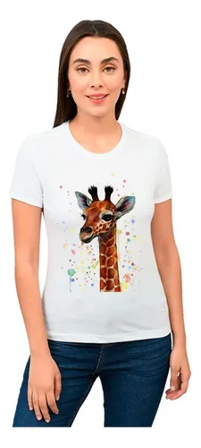 comprar Playera Jirafa Mujer Animales Diseño 701 Playeras Beloma