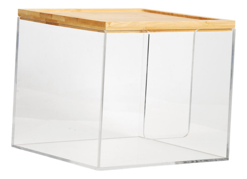 Caja De Pañuelos Soporte De Papel Higiénico Tapa De Bambú