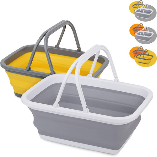 Juego De 2 Lavabos Plegables Para Platos, Camping, Hogar - C