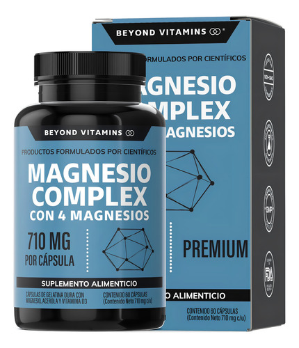 Con 4 Magnesios: Citrato De Magnesio 60 Cápsulas Sin Sabor