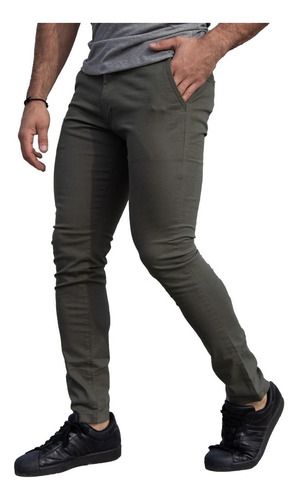 Imagen 3 de 4 de Pack X2 Pantalones Corte Chino Hombre Gabardina Elastizada