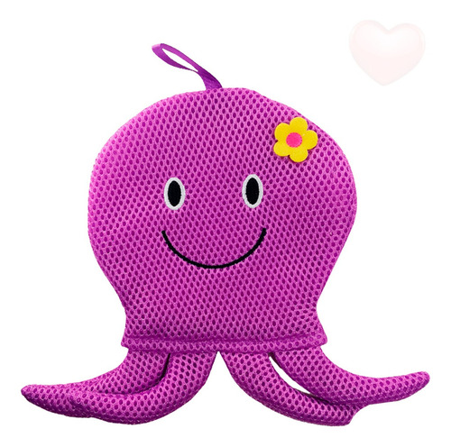 Guante Esponja Baño Bebe Beybies Color Violeta