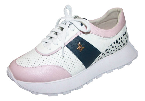 Zapatos Peskdores Dakota Blanco Rosa
