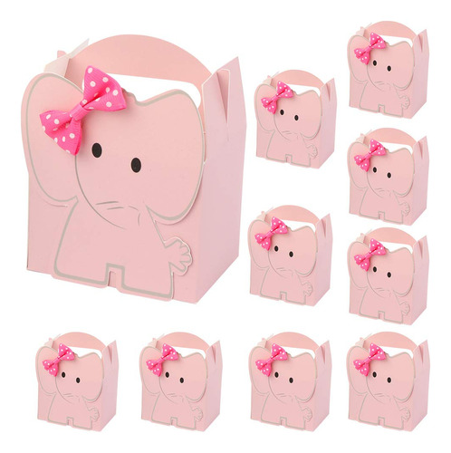 50 Cajas De Regalo Baby Shower Diseño De Elefante, 3d,...